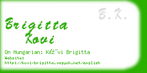 brigitta kovi business card